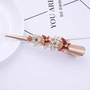 Flower Rhinestone Women Hair Accessories  Beautiful Floral Hair Clip Girls Hair Pins Sweet Wedding Headwear Crystal Barrette
