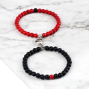 Fashion 2pcs/Set Magnet Couple Bracelets Natural Stone Beads Bracelets For Lovers Distance Valentine Bracelet Friendship Jewelry