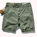 2021 Summer New Europe and America Style Woven Casual Shorts Men's Fashion Retro Pure Cotton Washed Old Sports Knee Length Pants