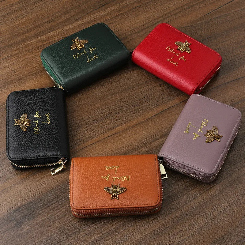 Brand Designer Leather Organizer Credit Card Holder Women Business Cards Holder 2023 Ladies Minimalist Travel Card Bag Wallets