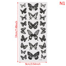 1Sheet Waterproof Temporary Tattoo Sticker 3D Butterfly Theme Fake Tattoo for Women Body Leg Arm Art