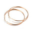 4-8CM Exaggerated Big Smooth Circle Hoop Earrings  for Women Aros Simple Round Loop Ear Wedding Jewelry Brincos Cool Gift