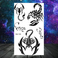 Realistic Thorns Dragon Wolf Tatoos Temporary Tattoos For Adult Men Kids Lion Tiger Skull Fake Tattoo Neck Arm Hands Small Tatoo