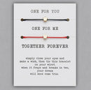 2pcs/set ONE FOR YOU ONE FOR ME Together Forever Love Infinity 8 Charm Bracelet Red String Couple Bracelets Lovers Wish Jewelry