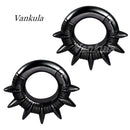 Vankula 2pcs 316L Stainless Steel Spiky Ear Weights Ear Plugs Tunnels Expander Gauge Hanger Body Piercing Jewelry Earrings