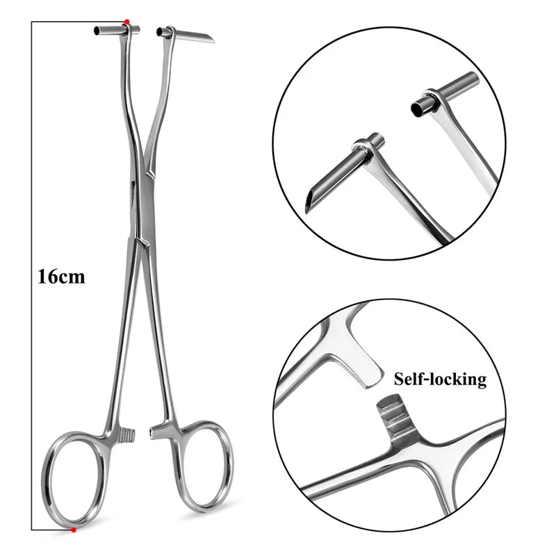1pc Surgical Steel Tweezers for Catch Bar Grasp Clamp Plier Professional Clip Hold Pole Balls Forceps Body Piercing Jewelry Tool