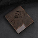 Custom Picture Wallet Men Short Leather Ultra-Thin Fashion Simple Diy Personalized Image Lettering Photo Purse Father's Day Gift