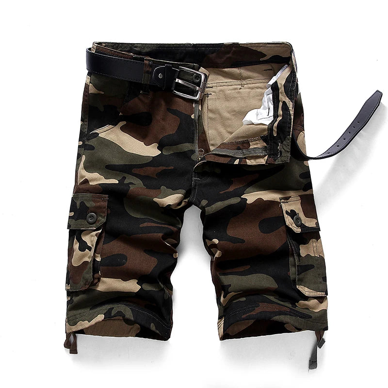 Camouflage Camo Cargo Shorts Men 2023 Summer Casual Cotton Multi-Pocket Loose Shorts Army Military Tactical Shorts Plus Size 44