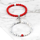 Fashion 2pcs/Set Magnet Couple Bracelets Natural Stone Beads Bracelets For Lovers Distance Valentine Bracelet Friendship Jewelry