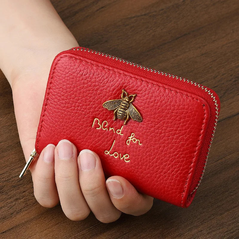 Brand Designer Leather Organizer Credit Card Holder Women Business Cards Holder 2023 Ladies Minimalist Travel Card Bag Wallets