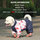 Girl/Boy Dog Winter Snowsuit Waterproof Windproof Winter Jackets for Dogs Soft Thicken Fleece Lining Winter Dog Clothes Overalls