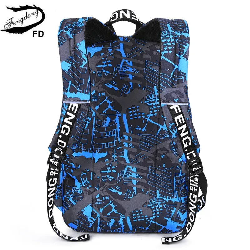 Fengdong high school backpack College Student school backpack big School Bags for Teenage boys Casual Sports backpack Rucksack