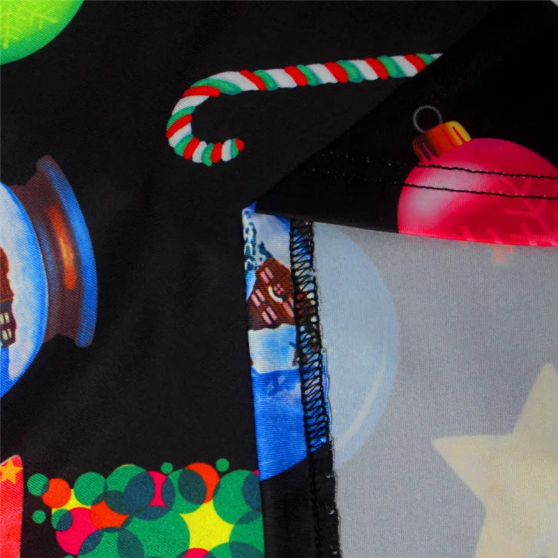 Christmas Mini Dresses For Women Fashion Christmas Trees Print Long Sleeve Loose Dress 2022 New Year Autumn Ladies Party Dress