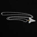 1PC Hawaii Surfer Jewelry Handmade Imitation Shark Teeth Pendant Stainless steel bead chain bone Choker WoMen's Men's Necklace