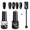 LILYCUTE 7ML 9D Cat Magnetic Gel Polish Set Semi Permanent Soak Off UV LED Glitter Nails Magnet Stick Black Gel Needed