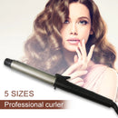 Pro New Cone Golden Ceramic Coated Plate Curling Iron Electric Hair Curler Magic Curling Wand Hair Styler Waver  tools crimper