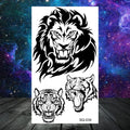 Realistic Thorns Dragon Wolf Tatoos Temporary Tattoos For Adult Men Kids Lion Tiger Skull Fake Tattoo Neck Arm Hands Small Tatoo