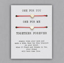 2pcs/set ONE FOR YOU ONE FOR ME Together Forever Love Infinity 8 Charm Bracelet Red String Couple Bracelets Lovers Wish Jewelry