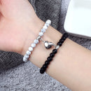 Fashion 2pcs/Set Magnet Couple Bracelets Natural Stone Beads Bracelets For Lovers Distance Valentine Bracelet Friendship Jewelry