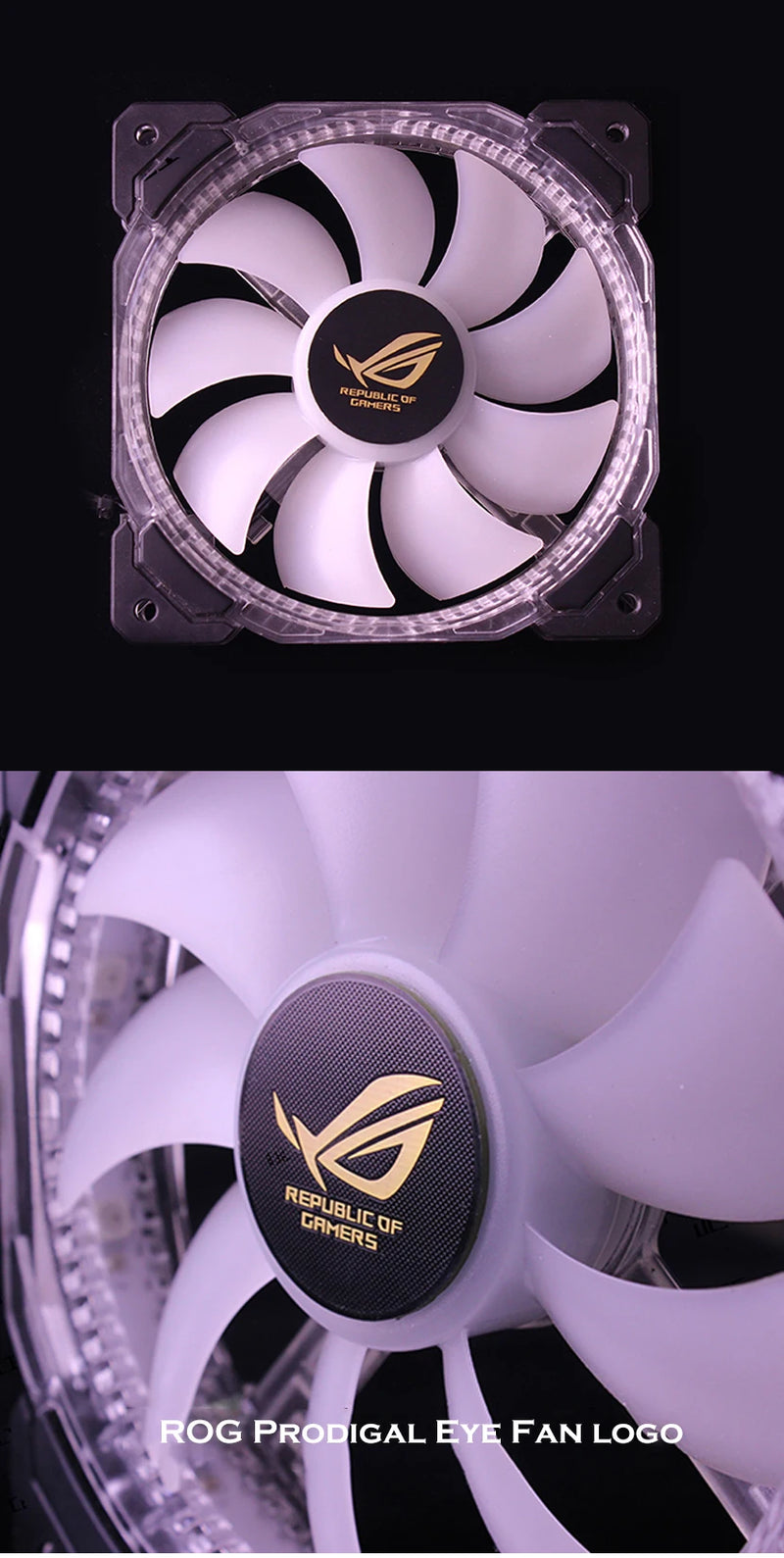 PC Case Fan Metal Sticker ROG MSI AORUS Label Gold-plated Cooling Fan Sticker Chassis Sticker GPU Decorative Sticker