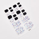 Sanuxc Toe Nail Sticker Self Adhesive Nail Polish Sticker Plain Stickers Nail Decoration Minimalist Nail Wraps Full Cover