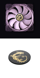 PC Case Fan Metal Sticker ROG MSI AORUS Label Gold-plated Cooling Fan Sticker Chassis Sticker GPU Decorative Sticker