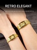 2022 Luxury Gold Steel Bracelet Wristwatches Female Male Clock Golden Quartz Watch For Men Women Watches relogio masculino L1018