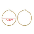 4-8CM Exaggerated Big Smooth Circle Hoop Earrings  for Women Aros Simple Round Loop Ear Wedding Jewelry Brincos Cool Gift
