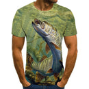2023 Hot New Men Leisure 3D Printing T Shirt Funny Fish Print Tees Men/Women T-shirt Hip Hop Streetwear Oversized Harajuku Tops