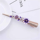 Flower Rhinestone Women Hair Accessories  Beautiful Floral Hair Clip Girls Hair Pins Sweet Wedding Headwear Crystal Barrette
