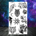 Realistic Thorns Dragon Wolf Tatoos Temporary Tattoos For Adult Men Kids Lion Tiger Skull Fake Tattoo Neck Arm Hands Small Tatoo