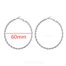 4-8CM Exaggerated Big Smooth Circle Hoop Earrings  for Women Aros Simple Round Loop Ear Wedding Jewelry Brincos Cool Gift