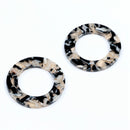 Leopard Print,Tortoise Shell Earring Charm,Acetate Acrylic Beads,Circle Shaped,Boho,Earring Parts,Ohrringe finding,40mm-ACE220