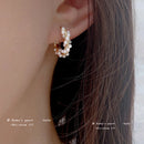 Elegant Artificial Pearl Wound Metal Twist Hoop Earrings 2023 New Fashion Jewelry Party Sweet Accessories For Woman Girls Gift