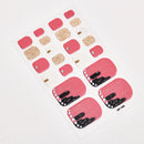 Sanuxc Toe Nail Sticker Self Adhesive Nail Polish Sticker Plain Stickers Nail Decoration Minimalist Nail Wraps Full Cover