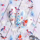 5D Nail Sticker Christmas Nail Art Snow Bird Gingerbread Man Design Santa Cartoon Sliders Winter White Decals Wrap FB5DK098-103