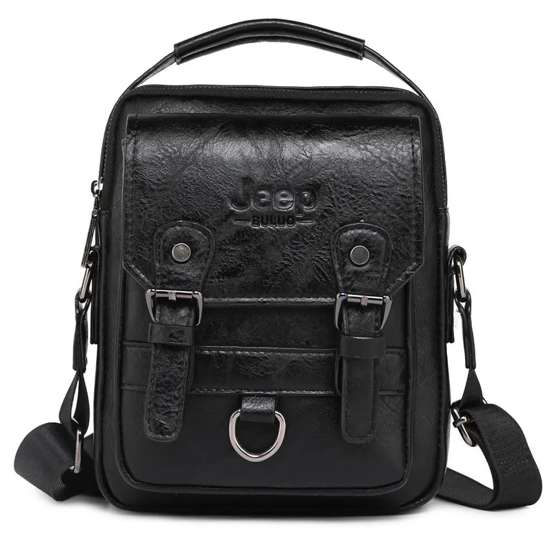 JEEP BULUO Bolsos de negocios multifunción para hombre, nuevo bolso de hombro para hombre, bolso bandolera de cuero de gran capacidad, bandolera de gran marca