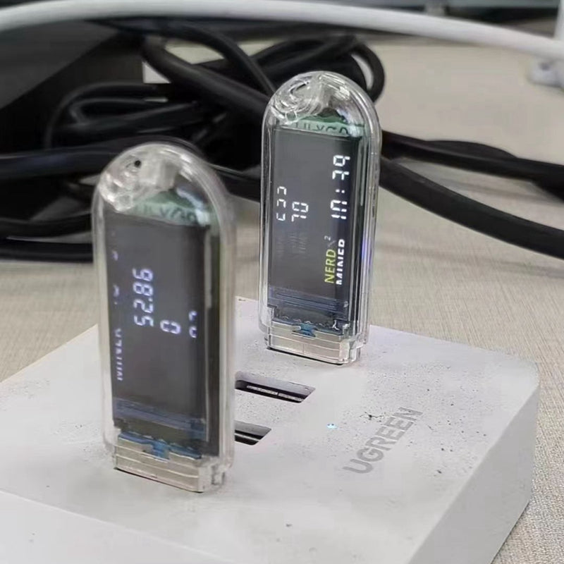NerdMiner V2 T-Dongle S3 Hashrate 74Kh/S USB BTC Crypto Solo Lottery Miner with Display Bitcoin Miner Nerd Miner