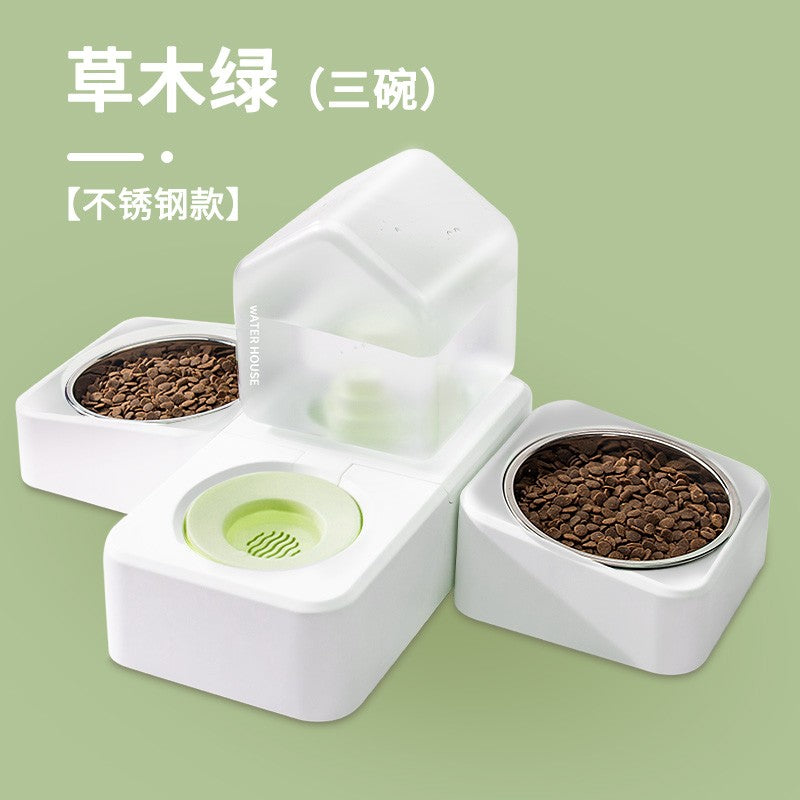 Cat Water Fountain Dog Water Fountain Flowing Non-Plug Electric Cat Drinking Water Dog Feeding Water Keep Dry Mouth Cat Bowl Pet Supplies