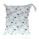 Baby Diaper Bag Cartoon Print Waterproof Wet Dry Nappy Zippe