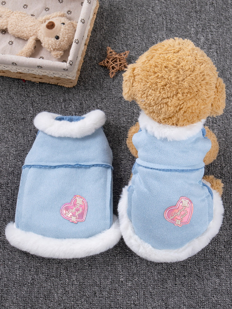 Dog Cat Clothes 2024 New Arrival Anti-Lint Teddy British Shorthair Blue Cat Kitten Small Puppies Warm Autumn and Winter Clothes