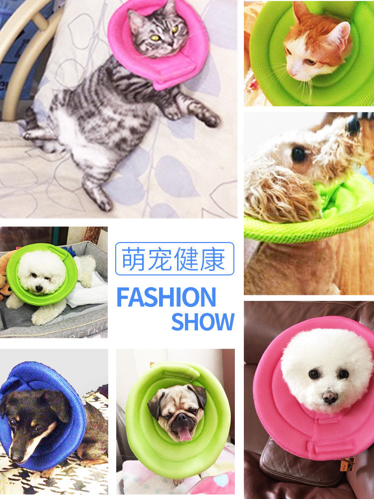 Unibeca Dogs and Cats Elizabeth Ring Soft Bite-Proof Protector Pet Anti-Licking Anti-Bite Collar Cat Neck Strap Shield Ring