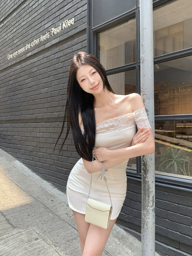 Off-the-Shoulder Hot Summer Silm Beautiful Tops T-shirt