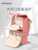Sanmei Baby Mummy Bag Multi-Functional Large Capacity Backpack Baby Outdoor Fashion Female Satchel Back Ladieswear Baby Diaper Bag