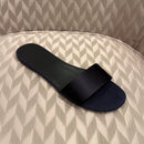 Simple High-grade Satin Flat Slippers For Outer Wear