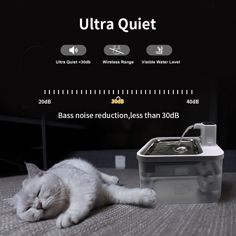 Intelligent Self-circulating Rechargeable Wireless Induction Pet Dog Water Dispenser