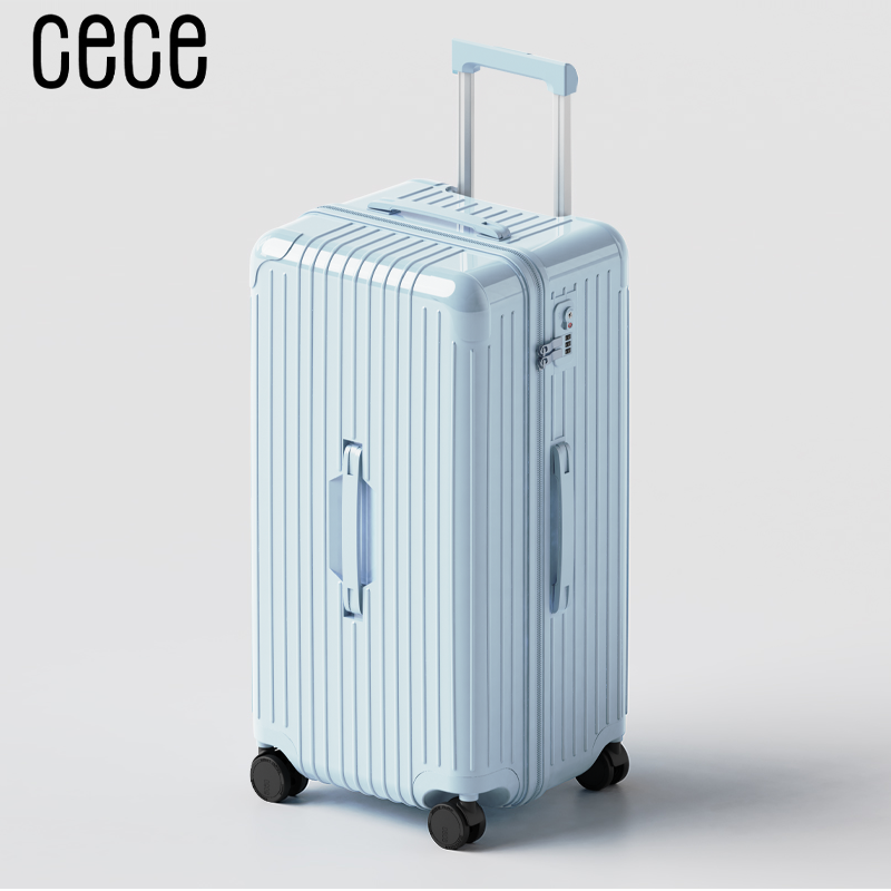 CeCe New Deep Warehouse Lightweight and Durable Leather Suitcase Zipper