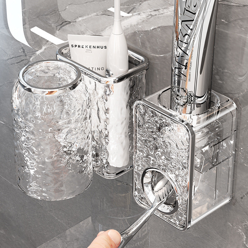 Wall-mounted Punch-free Automatic Toothpaste Dispenser Storage Box