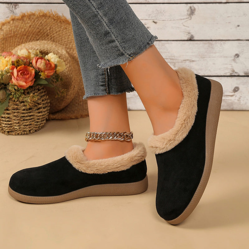 Fur Mouth Thick Bottom Short Snow Boots