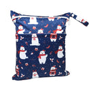 Baby Diaper Bag Cartoon Print Waterproof Wet Dry Nappy Zippe